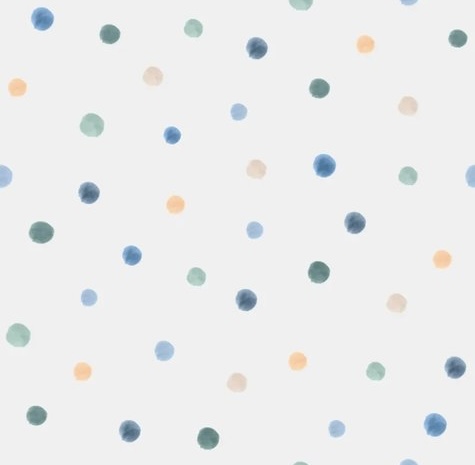 Papel de Parede Poá Aquarelado Azul
