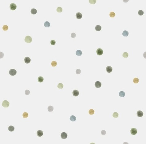 Papel de Parede Poá Aquarelado Verde