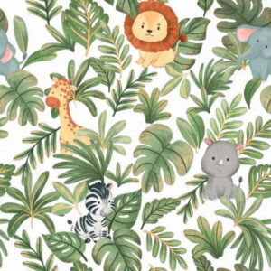 Papel De Parede Safari Baby Verde