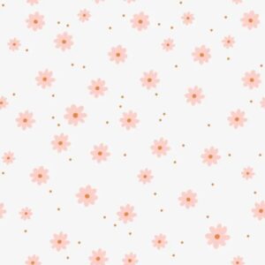 Papel de Parede Margaridas Branco e Rosa