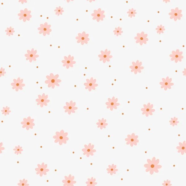 Papel de Parede Margaridas Branco e Rosa
