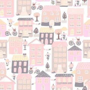 Papel De Parede Vila Rosa Claro
