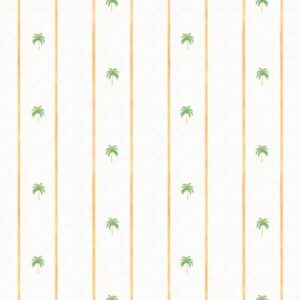 Papel de Parede Listras Coqueiros Bege