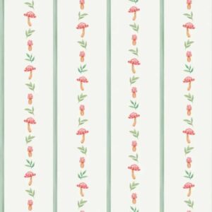 Papel De Parede Listras Jardim Verde
