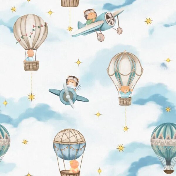 Papel De Parede Ursinho Aviador