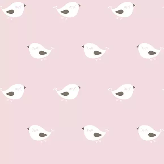 Papel de Parede Passarinho Rosa