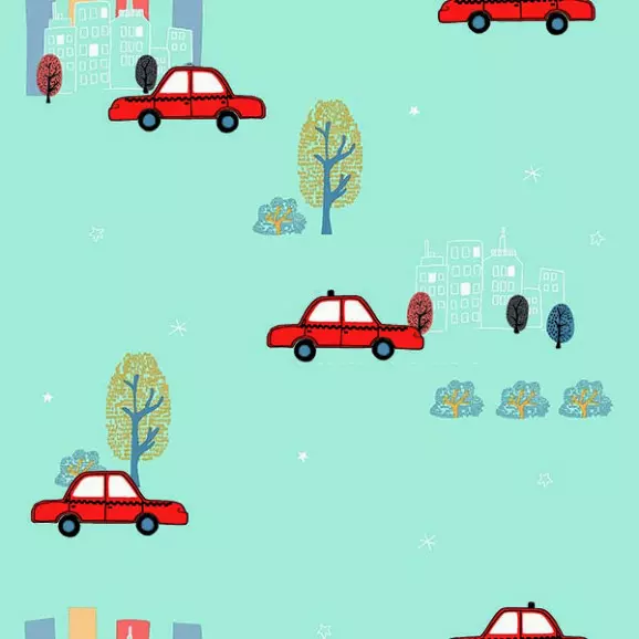 Papel de Parede Carros Azul