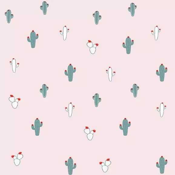 Papel de Parede Cactos Rosa