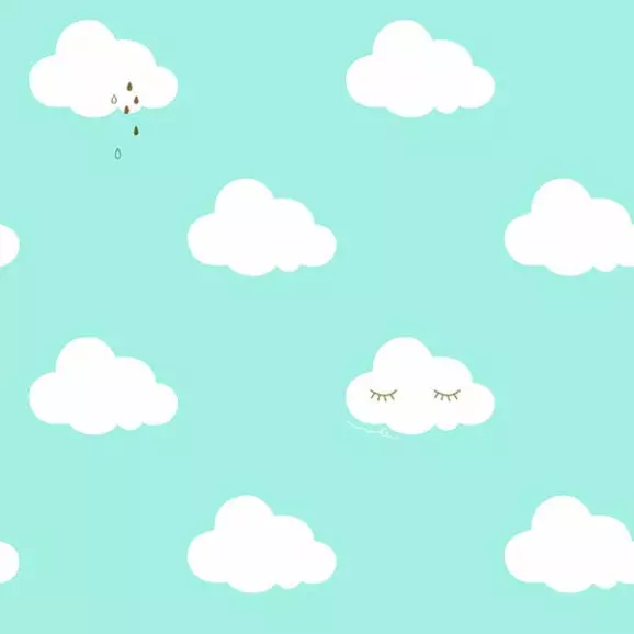 Papel de Parede Nuvens Azul