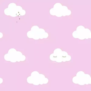 Papel de Parede Nuvens Rosa