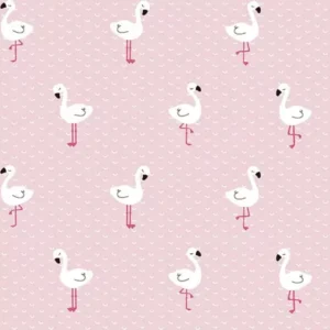 Papel de Parede Flamingos Rosa