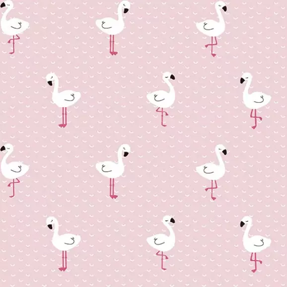 Papel de Parede Flamingos Rosa