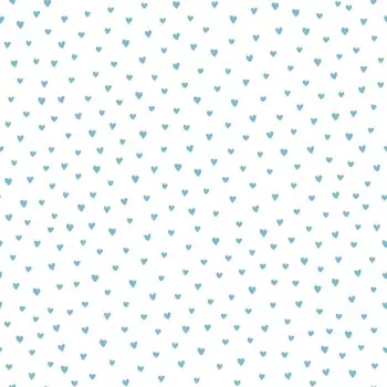 Papel de Parede Corações Azul