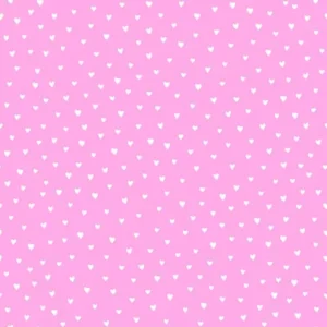 Papel de Parede Coraçãozinho Branco Rosa Com Brilho
