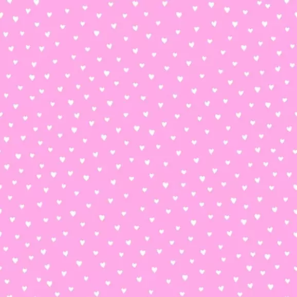 Papel de Parede Coraçãozinho Branco Rosa Com Brilho