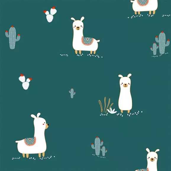 Papel de Parede Lhama Verde
