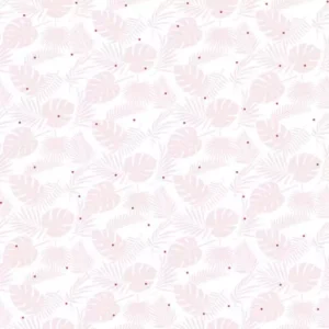Papel de Parede Folhagem Rosa