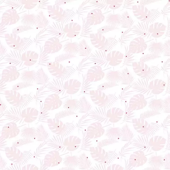 Papel de Parede Folhagem Rosa