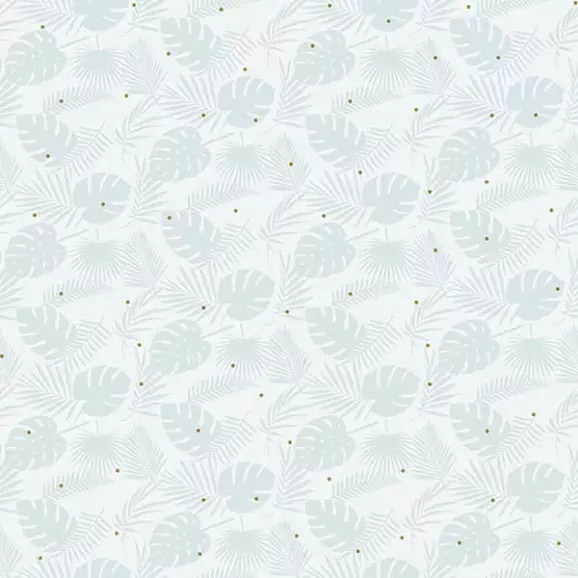 Papel de Parede Folhagem Azul
