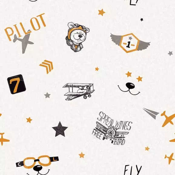 Papel de Parede Ursinho Aviador