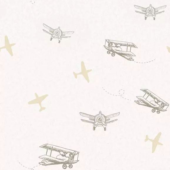 Papel de Parede Avião Bege