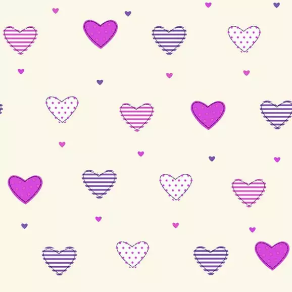 Papel de Parede Corações Rosa
