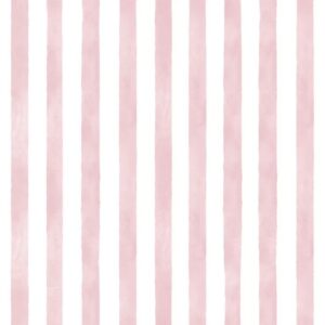 Papel de Parede Infantil Listrado Rosa