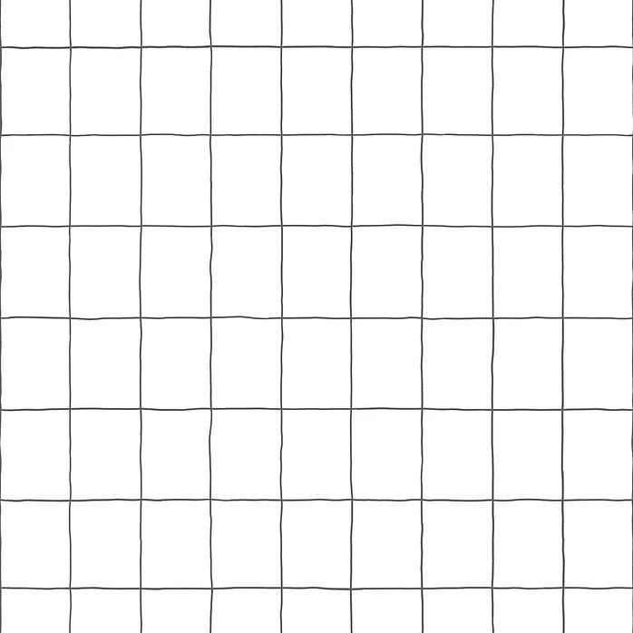 Papel de Parede Infantil Grid Cinza Escuro