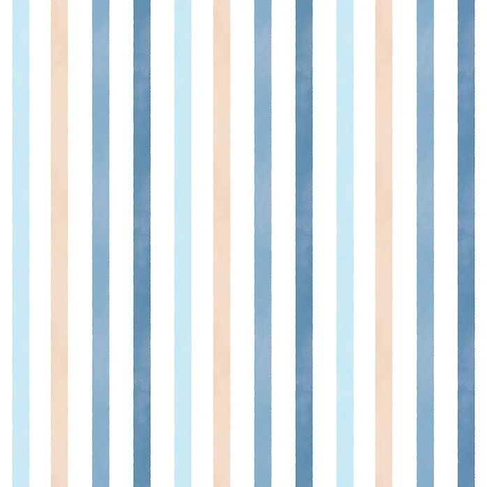 Papel de Parede Infantil Listrado Azul e Amarelo