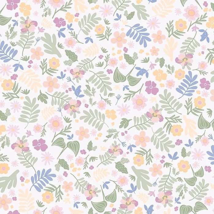 Papel de Parede Infantil Floral