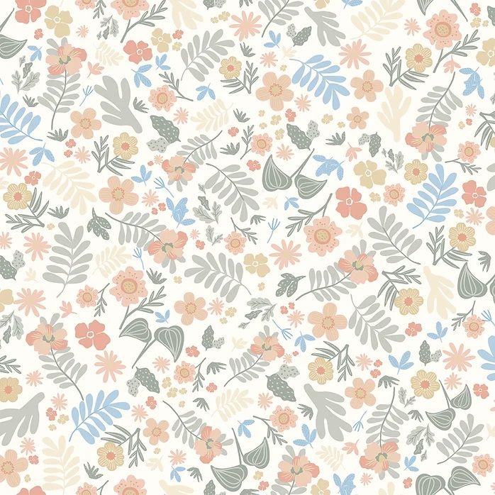 Papel de Parede Floral Amarelo