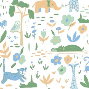 Papel de Parede Selva Azul