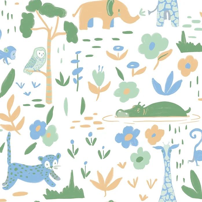 Papel de Parede Selva Azul