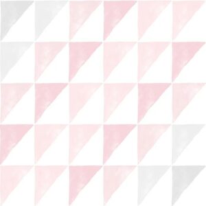 Papel de Parede Infantil Geométrico Rosa
