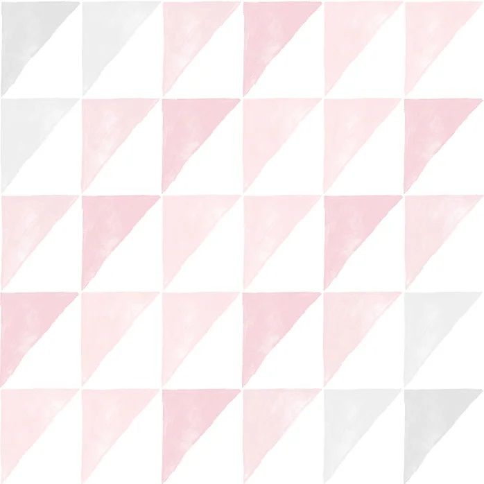 Papel de Parede Infantil Geométrico Rosa