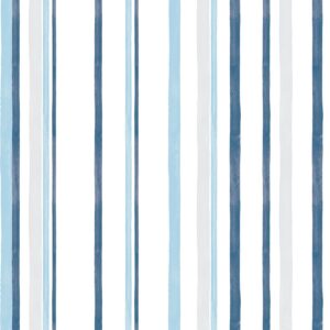 Papel de Parede Listrado Azul