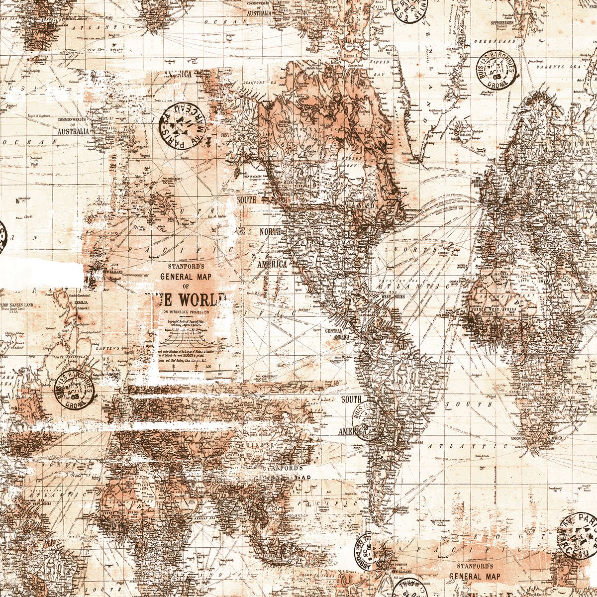 Papel de Parede Mapa Mundi