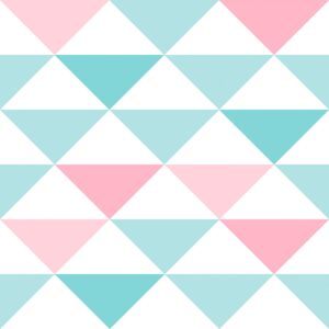Papel de Parede Geométrico Rosa e Azul