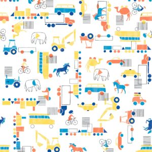 Papel de Parede Infantil Transportes