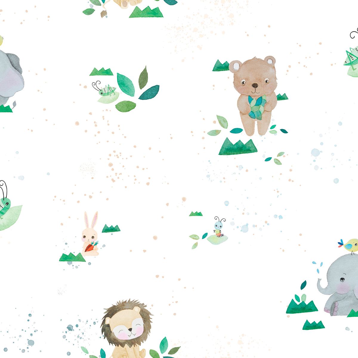 Papel de Parede Animais Baby