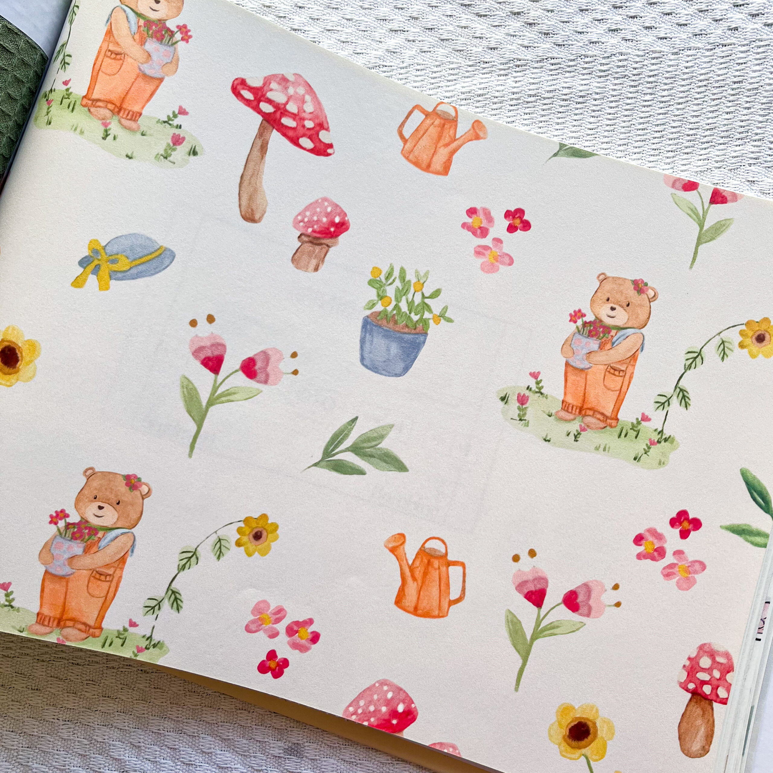 Papel de Parede Ursinha Jardineira - Imagem 2