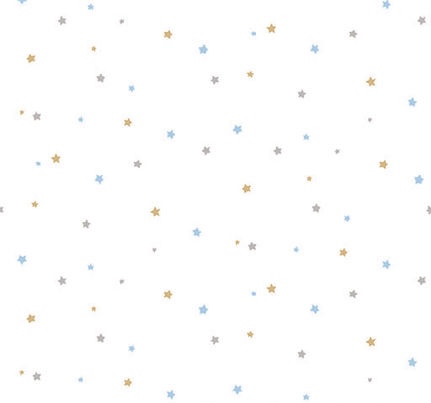 Papel de Parede Estrelinhas Azul e Dourado