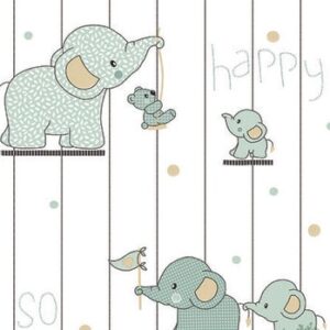 Papel de Parede Elefante Verde