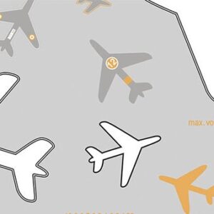 Papel de Parede Aviões Cinza