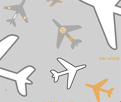 Papel de Parede Aviões Cinza