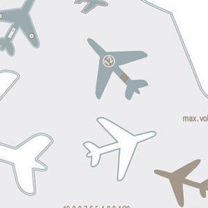 Papel de Parede Aviões Tons de Cinza