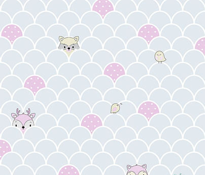 Papel de Parede Escamas Cinza e Rosa