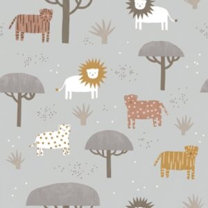 Papel de Parede Selva Cinza